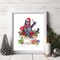 ART PRINT - BEARY MERRY CHIRSTMAS -  Whimsical Drawing of a Bear - Art to Display for the Winter Season - Brighten Any Room for the Holidays product 3